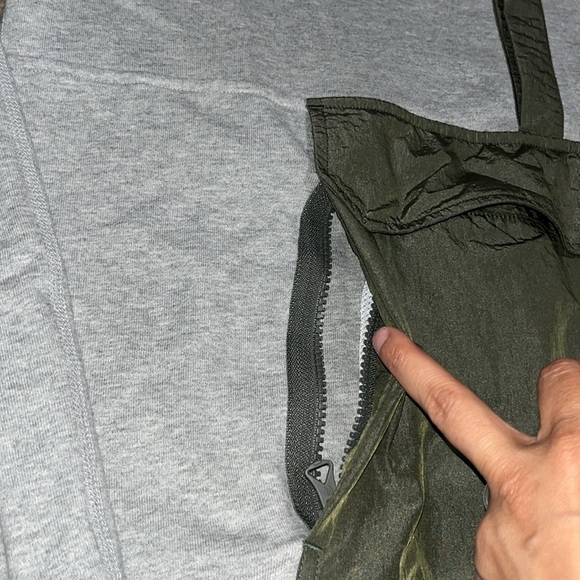 Reigning Champ Nylon Patch Popover Hoody Hoodie Gray Large - Picture 4 of 9